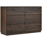 Midcentury modern 6 drawers dresser in dark brown by La Spezia additional picture 10