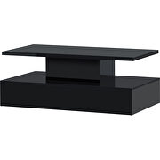 Modern black glossy coffee table with 16 colors led lighting by La Spezia additional picture 2