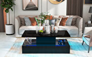 Modern black glossy coffee table with 16 colors led lighting by La Spezia additional picture 11