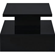 Modern black glossy coffee table with 16 colors led lighting by La Spezia additional picture 3