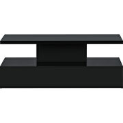 Modern black glossy coffee table with 16 colors led lighting by La Spezia additional picture 9