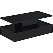 Modern black glossy coffee table with 16 colors led lighting by La Spezia additional picture 10