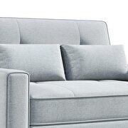 Gray linen fabric convertible sleeper sofa bed with usb port by La Spezia additional picture 12