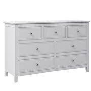 7 drawers solid wood dresser in white by La Spezia additional picture 2