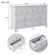 7 drawers solid wood dresser in white by La Spezia additional picture 3