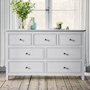 7 drawers solid wood dresser in white by La Spezia additional picture 5