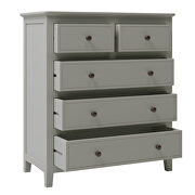 5 drawers solid wood chest in gray by La Spezia additional picture 5