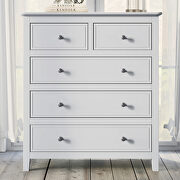 5 drawers solid wood chest in white by La Spezia additional picture 3