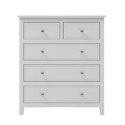 5 drawers solid wood chest in white by La Spezia additional picture 4