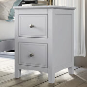 2 drawers solid wood nightstand in white by La Spezia additional picture 2