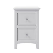 2 drawers solid wood nightstand in white by La Spezia additional picture 3