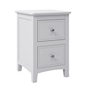 2 drawers solid wood nightstand in white by La Spezia additional picture 6
