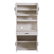 Onebody style storage buffet with doors and adjustable shelves in antique white by La Spezia additional picture 2
