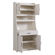 Onebody style storage buffet with doors and adjustable shelves in antique white by La Spezia additional picture 12