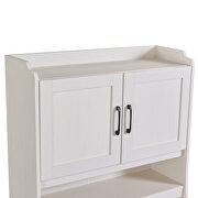 Onebody style storage buffet with doors and adjustable shelves in antique white by La Spezia additional picture 13