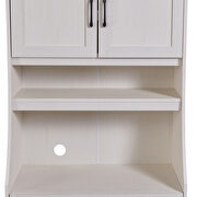 Onebody style storage buffet with doors and adjustable shelves in antique white by La Spezia additional picture 9