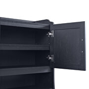 Onebody style storage buffet with doors and adjustable shelves in black by La Spezia additional picture 12