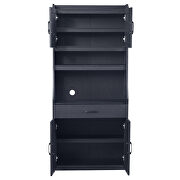 Onebody style storage buffet with doors and adjustable shelves in black by La Spezia additional picture 6