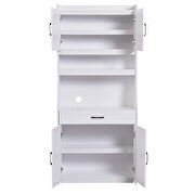 Onebody style storage buffet with doors and adjustable shelves in white by La Spezia additional picture 2