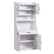Onebody style storage buffet with doors and adjustable shelves in white by La Spezia additional picture 13