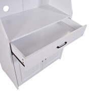 Onebody style storage buffet with doors and adjustable shelves in white by La Spezia additional picture 3