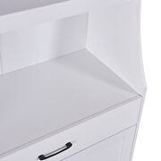 Onebody style storage buffet with doors and adjustable shelves in white by La Spezia additional picture 7