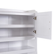 Onebody style storage buffet with doors and adjustable shelves in white by La Spezia additional picture 8