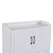 Onebody style storage buffet with doors and adjustable shelves in white by La Spezia additional picture 10