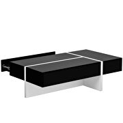 Rectangle design high gloss surface cocktail table in black by La Spezia additional picture 12