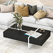 Rectangle design high gloss surface cocktail table in black by La Spezia additional picture 3