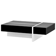 Rectangle design high gloss surface cocktail table in black by La Spezia additional picture 5