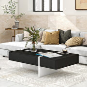 Rectangle design high gloss surface cocktail table in black by La Spezia additional picture 6