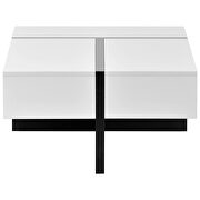 Rectangle design high gloss surface cocktail table in white by La Spezia additional picture 2