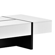 Rectangle design high gloss surface cocktail table in white by La Spezia additional picture 3