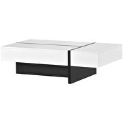 Rectangle design high gloss surface cocktail table in white by La Spezia additional picture 4