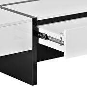 Rectangle design high gloss surface cocktail table in white by La Spezia additional picture 6
