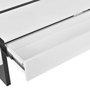 Rectangle design high gloss surface cocktail table in white by La Spezia additional picture 7