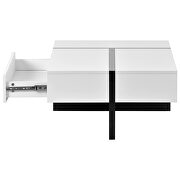 Rectangle design high gloss surface cocktail table in white by La Spezia additional picture 8