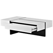 Rectangle design high gloss surface cocktail table in white by La Spezia additional picture 9