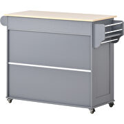 Kitchen island cart with two storage cabinets in gray/ blue by La Spezia additional picture 13