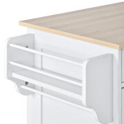 Kitchen island cart with two storage cabinets in white by La Spezia additional picture 2