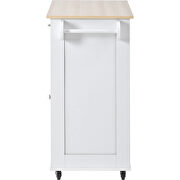Kitchen island cart with two storage cabinets in white by La Spezia additional picture 11