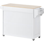 Kitchen island cart with two storage cabinets in white by La Spezia additional picture 12