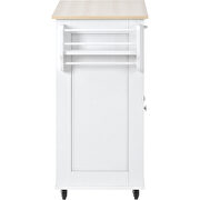 Kitchen island cart with two storage cabinets in white by La Spezia additional picture 3