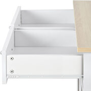 Kitchen island cart with two storage cabinets in white by La Spezia additional picture 7