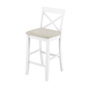 Farmhouse rectangular cherry/ white wood bar height dining set with 2 chairs by La Spezia additional picture 6