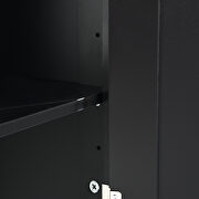 Kitchen storage cabinet organizer with 4 doors in black by La Spezia additional picture 3