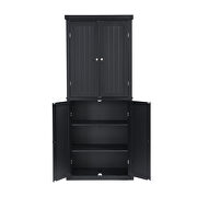 Kitchen storage cabinet organizer with 4 doors in black by La Spezia additional picture 7