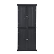 Kitchen storage cabinet organizer with 4 doors in black by La Spezia additional picture 8