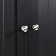 Kitchen storage cabinet organizer with 4 doors in black by La Spezia additional picture 9
